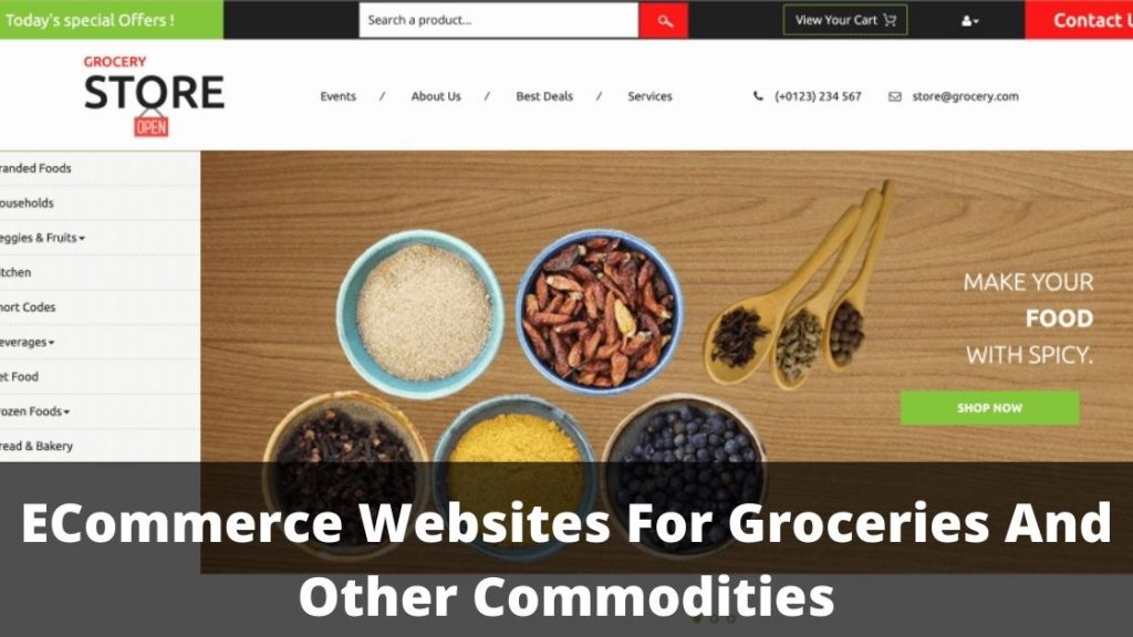 ECommerce Websites For Groceries - update tech ltd